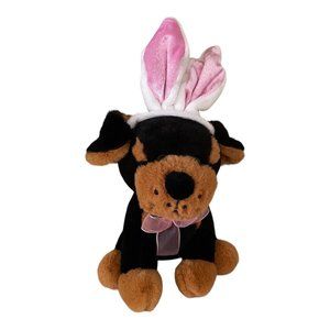 Dan Dee Collector's Choice Plush Dog with Bunny Ears Puppy, Rabbit, Rottweiler